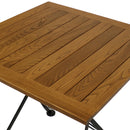 Sunnydaze European Chestnut Wood Folding Square Bistro Table - 32"