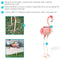 Sunnydaze Pink Flamingo Metal Outdoor Garden Statue with Flowerpot