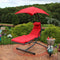 Sunnydaze Floating Chaise Lounge Chair with Canopy
