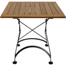 Sunnydaze European Chestnut Wood Folding Square Bistro Table - 32"