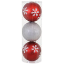 Sunnydaze 6-Inch Christmas Ball Ornament Set - Sparkle and Shine - Choose Color