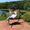 Sunnydaze Tufted Victorian Outdoor Hammock Chair Swing and C-Stand Set