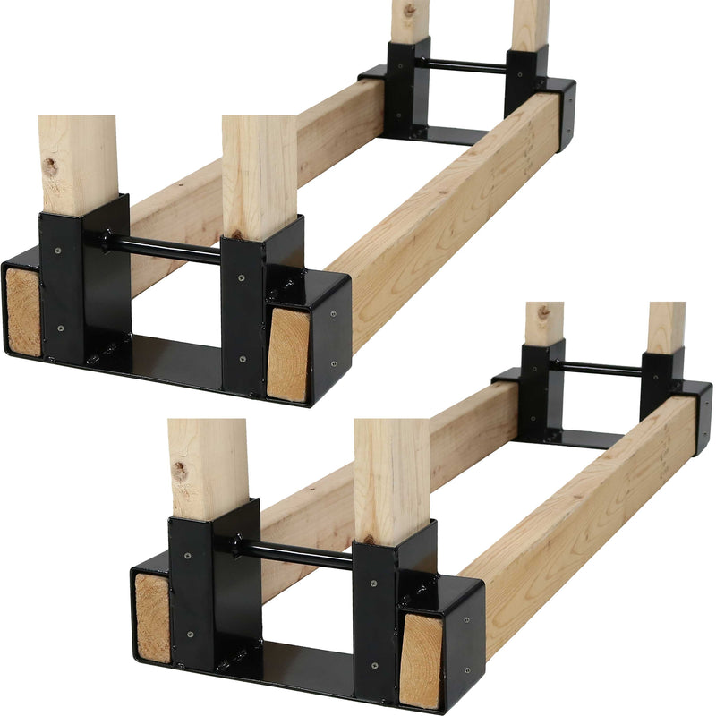 Sunnydaze Adjustable Steel Log Rack Brackets - Set of 2