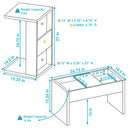 Sunnydaze Multi-Use C-Shaped Side Table