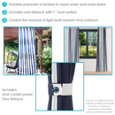 Sunnydaze Designer Eyelet Indoor/Outdoor Curtain Panels - 52" x 108"