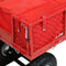 Sunnydaze Outdoor Steel Utility Cart with Folding Sides and Liner