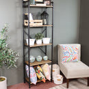 Sunnydaze 5-Tier Freestanding Industrial Bookshelf for Living Room