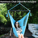 Sunnydaze Outdoor Extra Large Caribbean Polyester Rope Hammock Chair