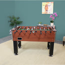 Sunnydaze 55-Inch Faux Wood Foosball Table with Folding Drink Holders
