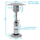 top of stainless steel outdoor propane patio heater