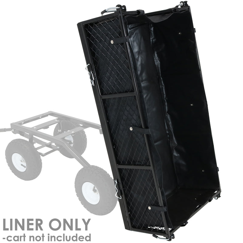 Sunnydaze Heavy-Duty Polyester Dumping Utility Cart Liner