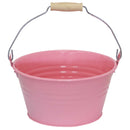 Sunnydaze Galvanized Steel Bucket with Handle - Set of 10