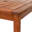 Sunnydaze Meranti Wood 27.5" Square Outdoor Bar Height Table