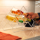 Sunnydaze 6-Bottle Steel Wire Triangular Tabletop Wine Rack
