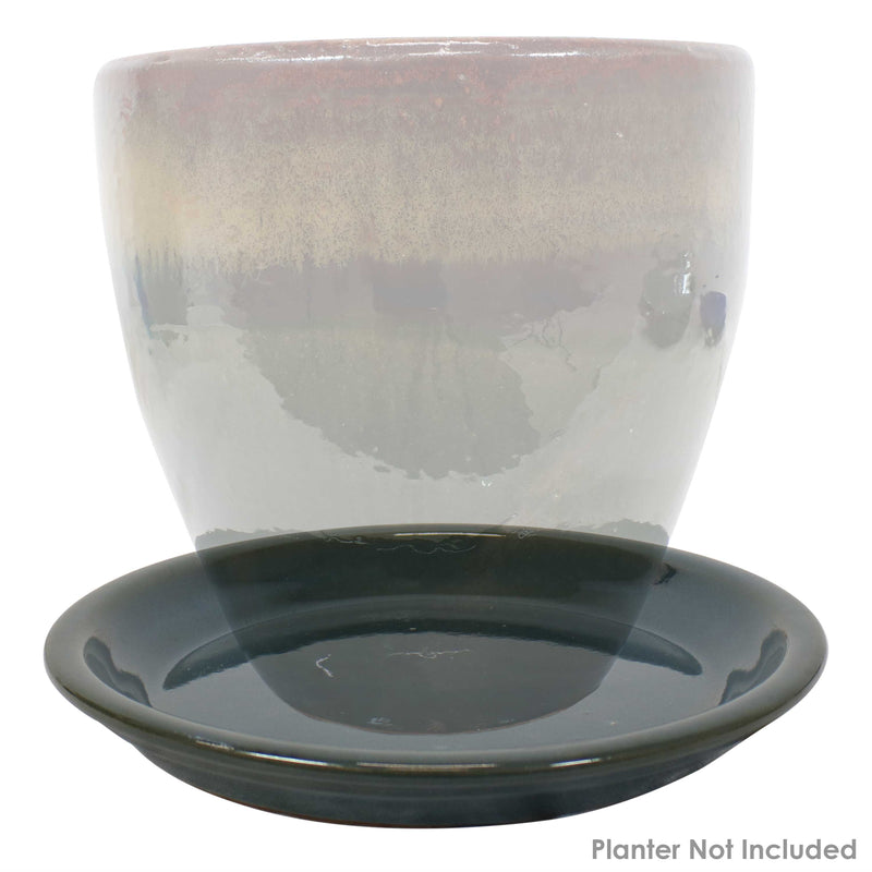 Sunnydaze Set of 4 Glazed Ceramic Planter Saucer
