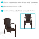 Sunnydaze Segesta All-Weather Plastic Patio Dining Chair