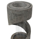 Sunnydaze Showering Spiral Contemporary Fountain with Light - 31"