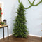 tall slim artificial unlit christmas tree