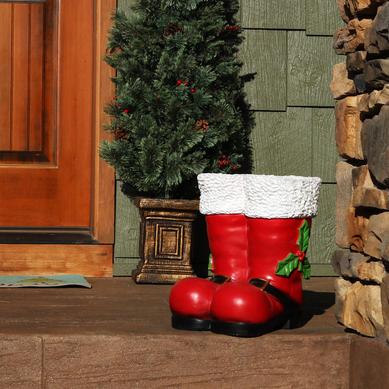 Sunnydaze Santa Boots Statue Indoor/Outdoor Christmas Decor - 13
