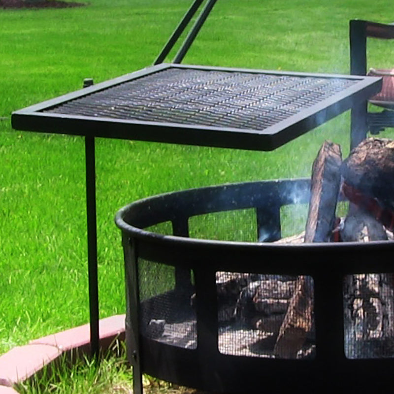 Sunnydaze Heavy-Duty Adjustable Fire Pit Grill Grate with Swivel