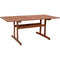Sunnydaze Meranti Wood 6-Foot Outdoor Dining Table with Teak Oil Finish