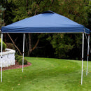 blue fabric pop up canopy shade with vent