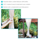 Sunnydaze Indoor/Outdoor Polyester Fabric Curtain Tiebacks