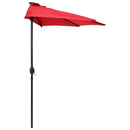Sunnydaze 9-Foot Solar Outdoor Half Patio Umbrella with LED Lights