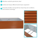Sunnydaze Galvalume Steel Raised Garden Bed - 71" Rectangle