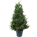 Sunnydaze Holiday Glow Pre-Lit Artificial Christmas Tree - 3'