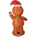 Sunnydaze Gingerbread Man Christmas Yard Inflatable Decoration - 50.5" H
