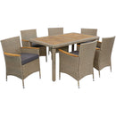 Sunnydaze Foxford 7-Piece Outdoor Dining Patio Furniture Set with Cushions