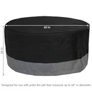 Sunnydaze Heavy Duty Round Outdoor Patio Fire Pit Cover - Black/Gray