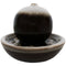 Sunnydaze Ceramic Tabletop Water Fountain with Modern Orb Design - 7-Inch
