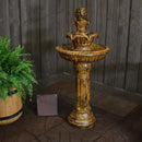 Sunnydaze Ornate Elegance Solar Water Fountain with Battery Backup - 42.5" H