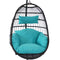 Sunnydaze Penelope Hanging Egg Chair with Seat Cushions and Stand