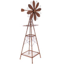 Sunnydaze Rustic Windmill Metal Outdoor Garden Statue - 51" H