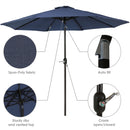 Sunnydaze 9' Aluminum Spun-Poly Market Umbrella with Tilt and Crank