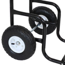 Sunnydaze Heavy-Duty Firewood Log Cart with Wheels and Protective Cover