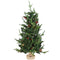 Sunnydaze Natural Noel Pre-Lit Artificial Christmas Tree - 3-Foot