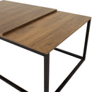 Sunnydaze Industrial Coffee Table with Serving Tray - 39" W