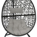 Sunnydaze Caroline Hanging Egg Chair with Steel Stand and Cushion