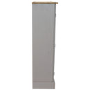 Sunnydaze 2-Door, 2-Shelf Solid Pine Storage Cupboard - Gray - 43" H