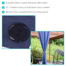 Sunnydaze Indoor/Outdoor Spun Polyester Fabric Curtain Tiebacks