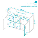 Sunnydaze 48.5" Anthony Sideboard Buffet Cabinet with Storage Shelves