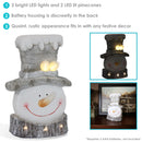 Sunnydaze Frosty Friend Snowman Indoor Pre-Lit Christmas Decoration - 15"