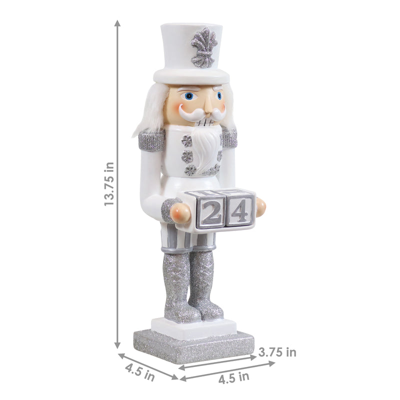 Sunnydaze Indoor Nutcracker Statue - Christmas Countdown - 13.75"