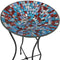 Sunnydaze Multi-Color Mosaic Tile Birdbath with Stand - 14" Diameter