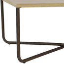 Sunnydaze Industrial Coffee Table with Cross Legs - Brown