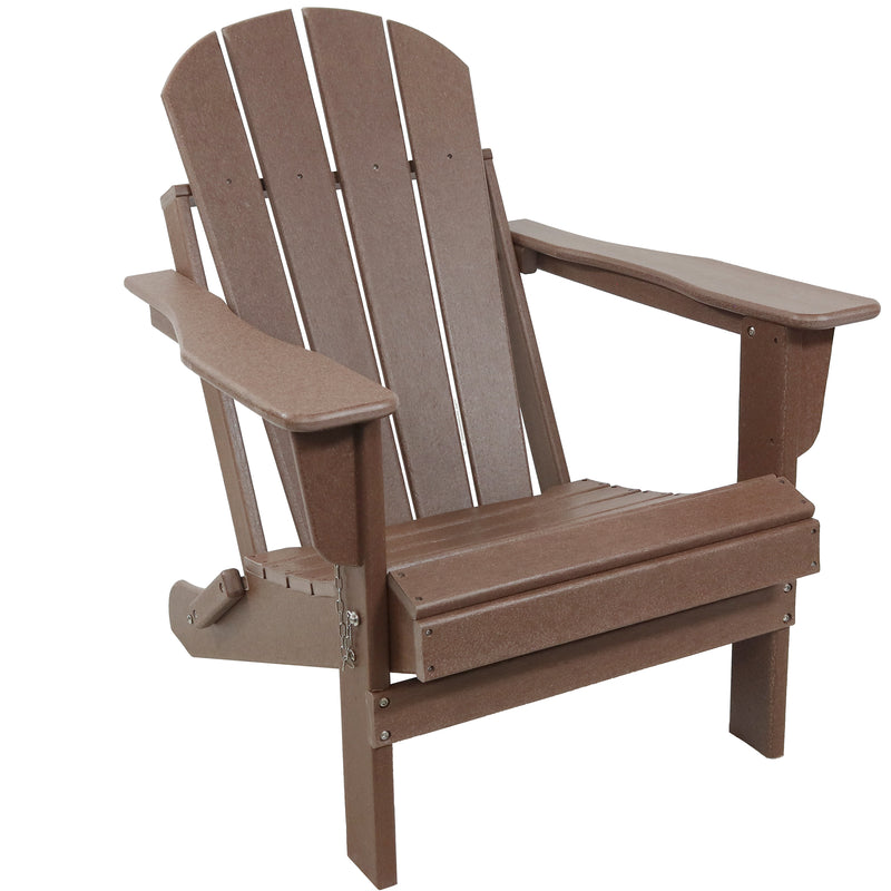 Sunnydaze Folding Adirondack Chair - 300-Pound Capacity - 34.5” H